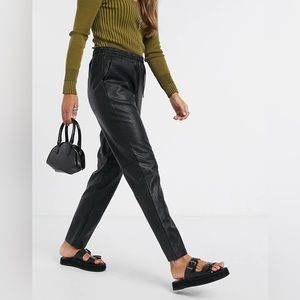 ASOS VILA Faux Leather Sweatpants | NWT, Size 44/XL